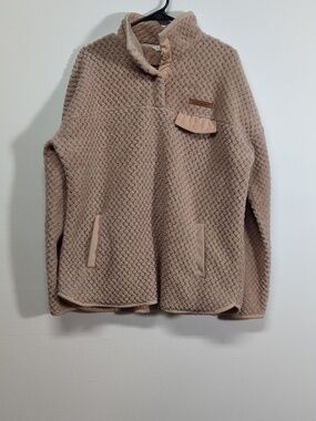 Simply Southern Blush Quilted Sherpa Fleece Pullover, Size XXL